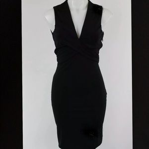 Gucci Black Sleeveless Belted Cutout Sheath Dress